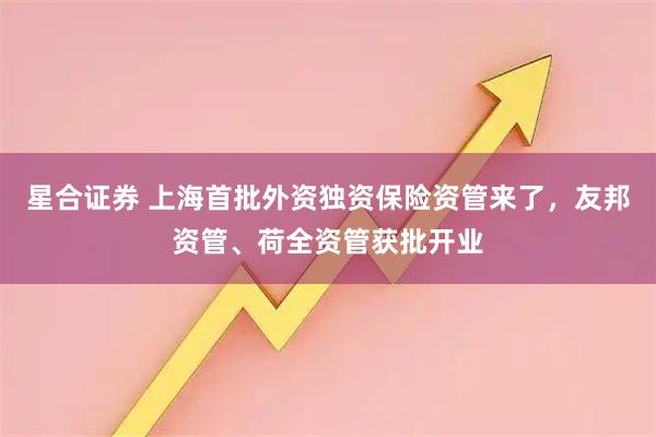 星合证券 上海首批外资独资保险资管来了，友邦资管、荷全资管获批开业