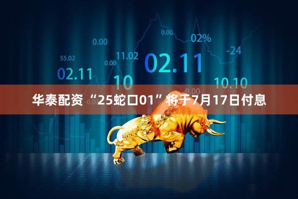 华泰配资 “25蛇口01”将于7月17日付息